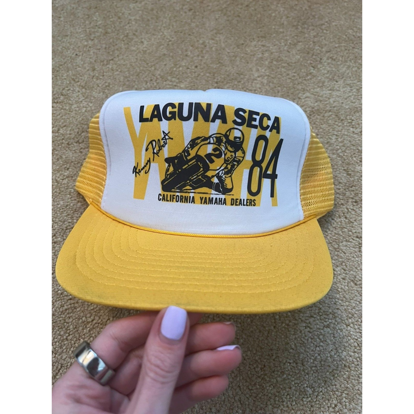 Vintage 1984 Yamaha Laguna Seca Kenny Roberts Snapback Hat